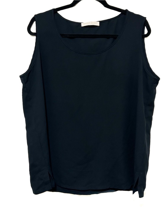 Marina Rinaldi Tops - Marina Rinaldi Black Crepe Top Sleeveless  Old Money Minimalist Luxury Sz 12